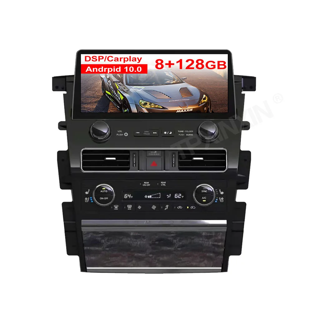 

12.3 For NISSAN Armada 2021 2022 Android 10.0 128G Car GPS Navigation Auto Radio Head Unit Multimedia Player Stereo Aircon Board