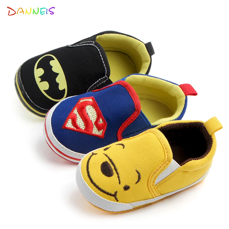 

Cartoon Canvas Slip-on Infant Baby Girls Boys Toddler Shoes Soft Sole Newborn Moccasins Prewalker Non-slip Sneakers