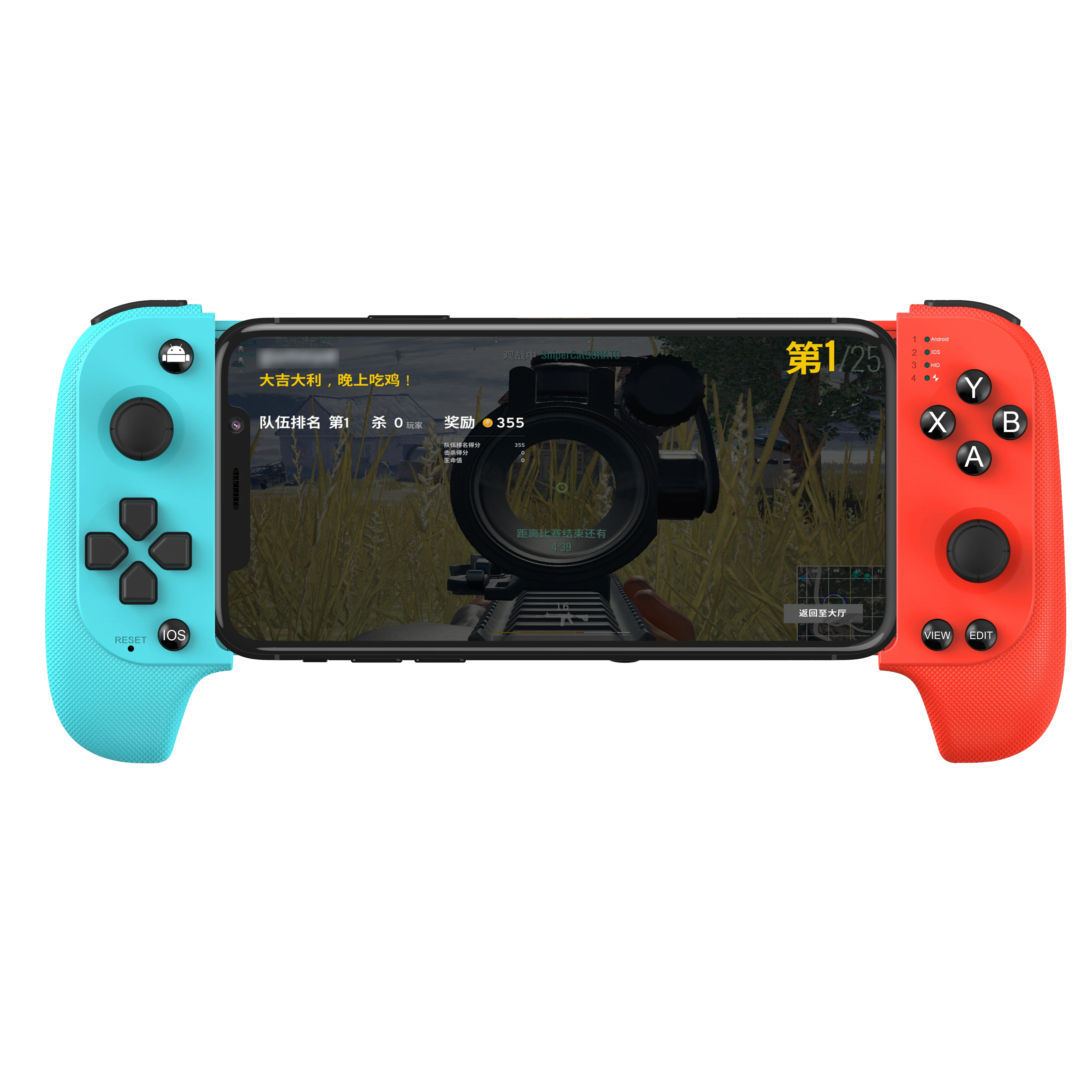 
Saitake mobile puge gamepad android bluetooth joypad for Android/IOS cellphone wireless bluetooth game controller for PUBG Games 