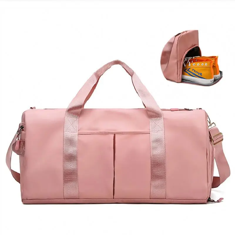 

Wholesale Eco Friendly Multi Styles Purpose Travel Spin A Night Bags Pink Duffle Sports With Shoe Compartment Tote Bag, Bule