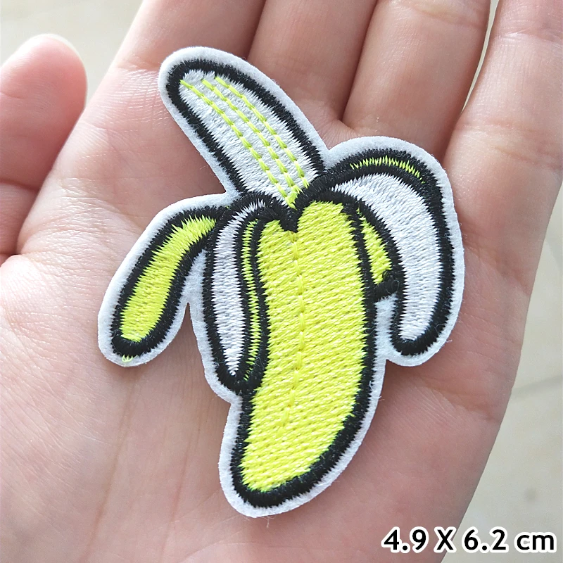 Parche parches bordados de moda para ropa DIY rayas frutas