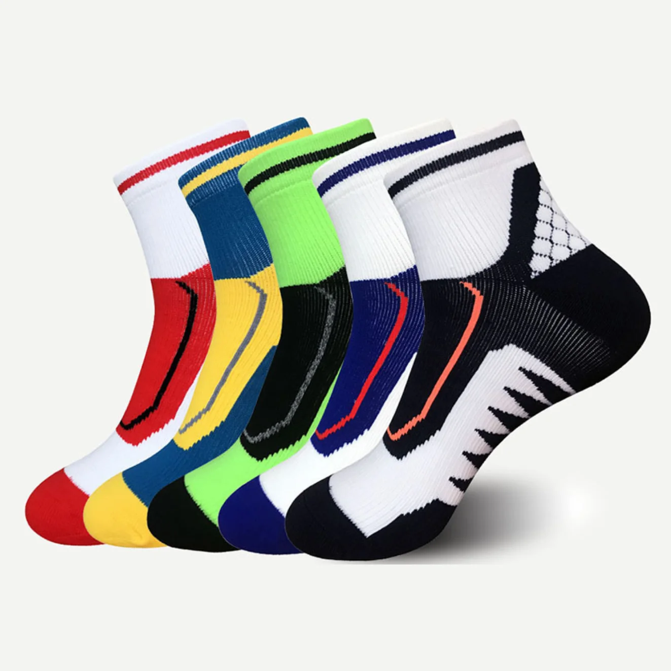 

Sports Soccer Ankle Compression Socks Cotton Men Athletic Running Basketball Wholesale, Mixed color