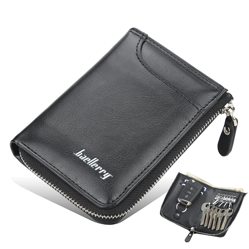 

2020 New Design Baellerry Brand Men's Short Style PU Leather Wallets For Man,Male Key Wallet Wholesale