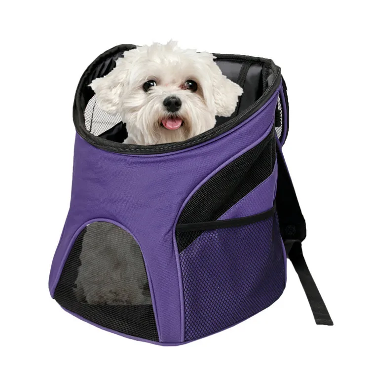 

Outdoor Travel Foldable Soft Sided Ventilated Design Breathable Safety Pet Dog Carrier Backpack, 5 colors