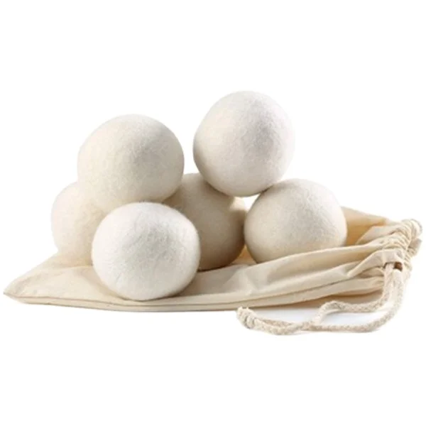 

2020 Amazon new trending Premium quality wholesale ECO friendly 6 Pack XL 100% natural white organic wool dryer balls factory, Custom color