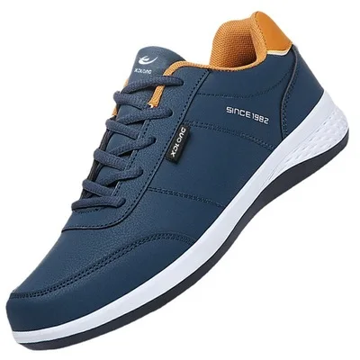 

Autumn 2021 new low-cut breathable soft sole Sneakers Running men casual leather walking style shoes