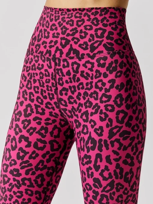 Purple Leopard Print Yoga Suits Fashion Sports Sexy Top