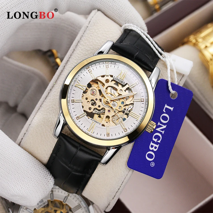 

LONGBO 83209 high end waterproof wristwatches automatic luxury men stainless steel watch mechanical, 6color