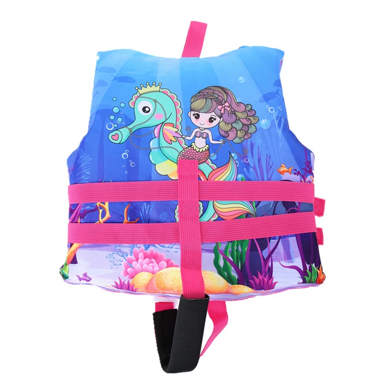 

Hot selling life jackets boating Inflatable Sports swimming for water park cute print buoyancy jacket, Customized color