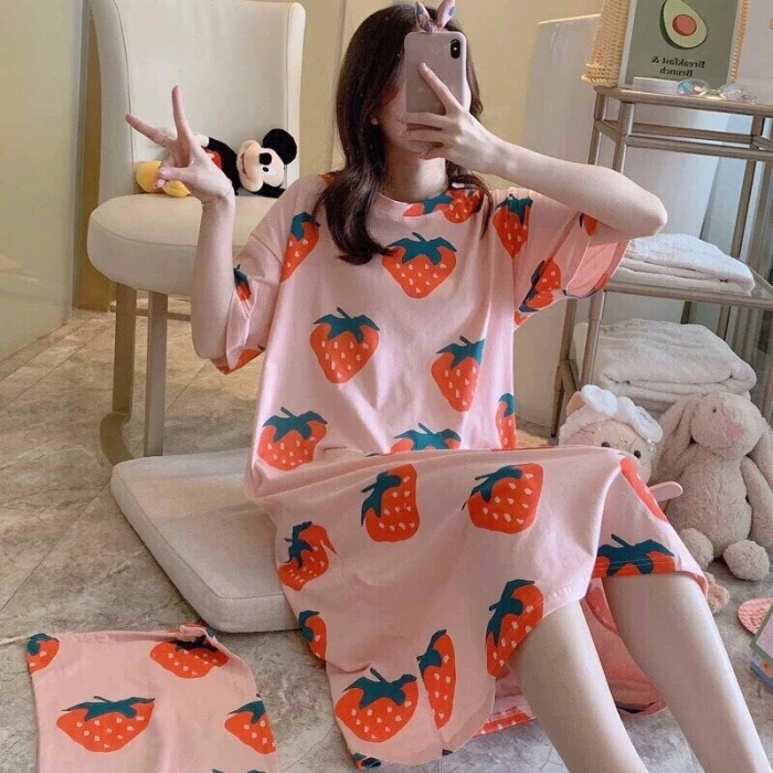 

Baju Tidur Wholesale Printed Cartoon Baju Tidur Murah Pijamas Mujer Pajama