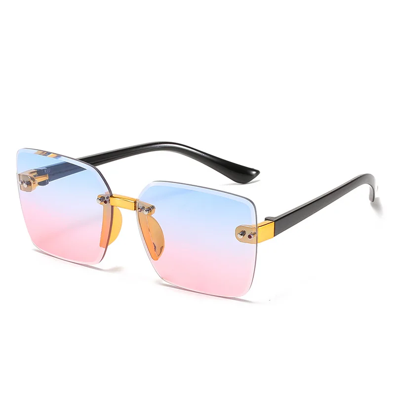 

New fashion square child sun glasses girls rimless baby kids sun shades sunglasses, As the picture shows