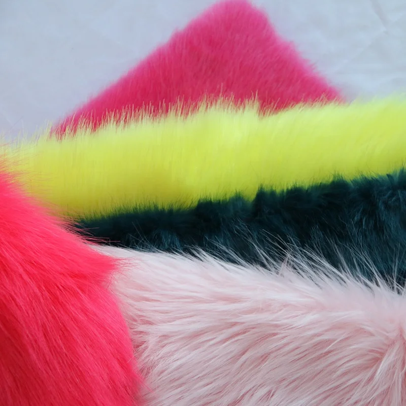 
Customized Wholesale Long Hair Faux Fur Fabric Artificial Fur 
