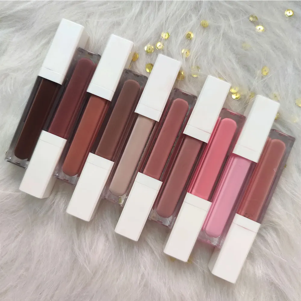 
Wholesale private label vegan high quality clear matte and shimmer and glitter lip gloss lipgloss set 