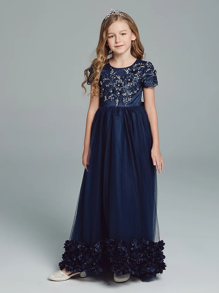Royal Blue Flower Girl Dresses Children ...