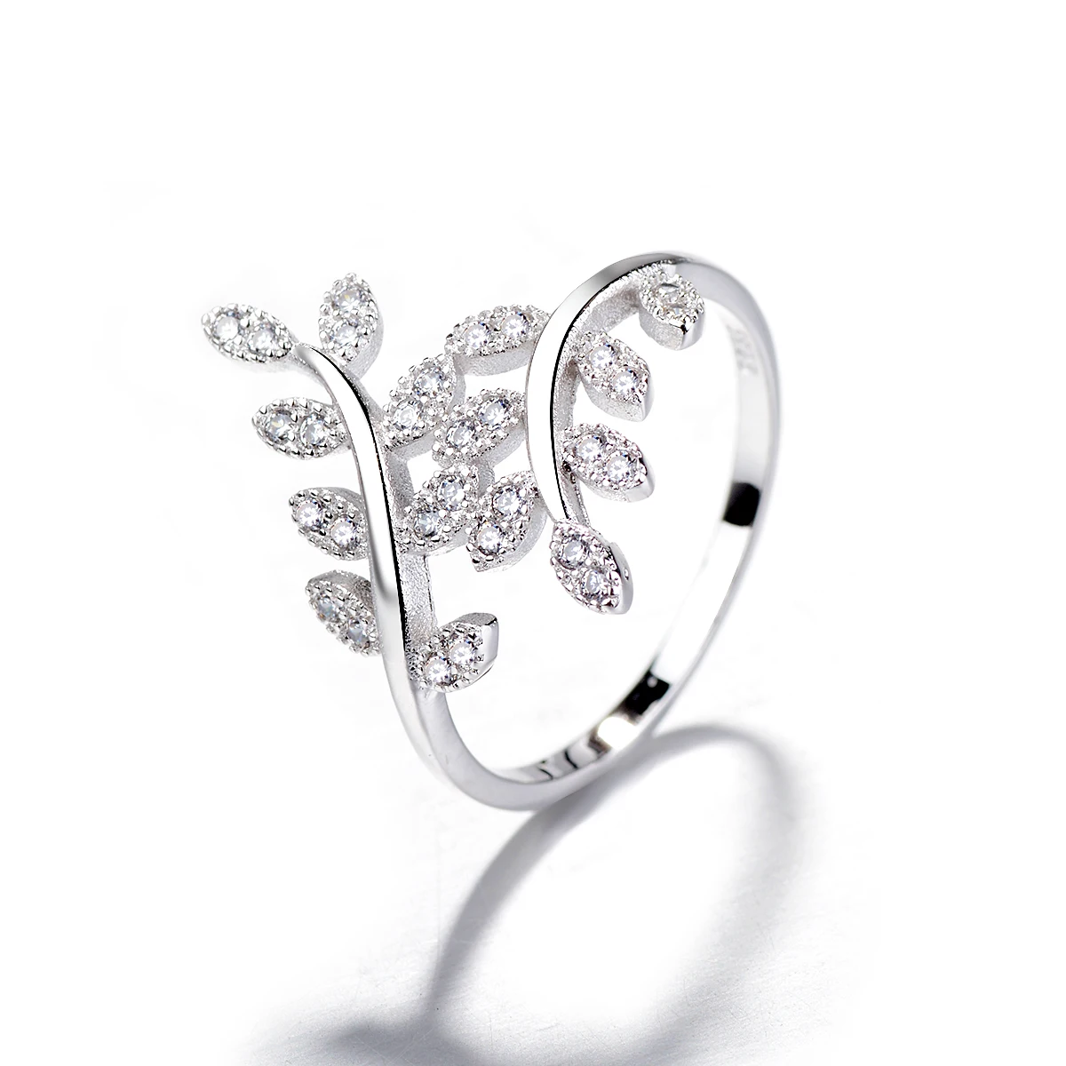 

yaeno 925 Sterling Silver Adjustable Branch Leaves Leaf Ring