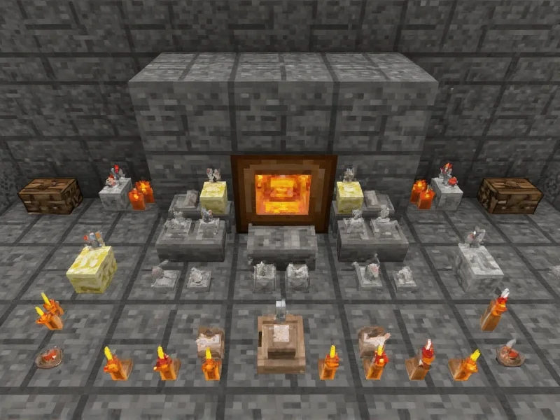 Minecraft furnace crafting recipe with cobblestone arrangement