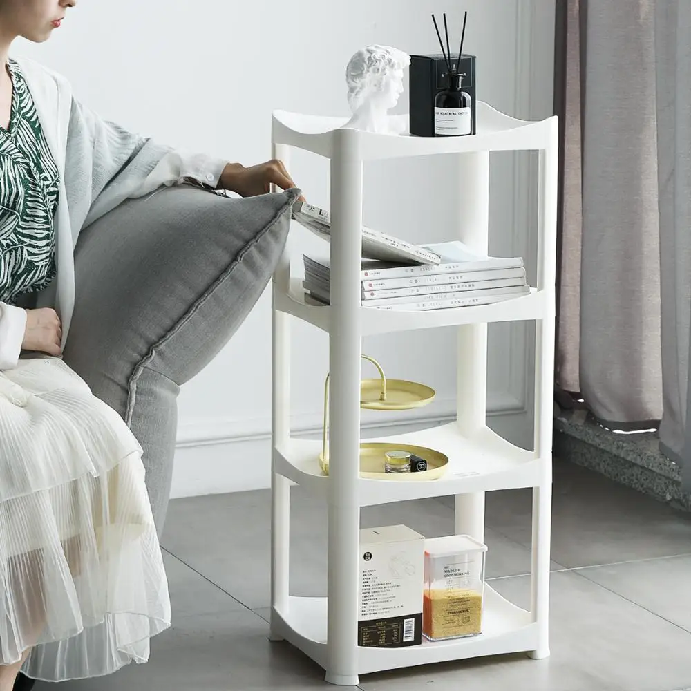 

PP Factory Manufacture Various Multi-layer Easy Assemble Plastic Bathroom Multi Layer Storage Plate Rack, White