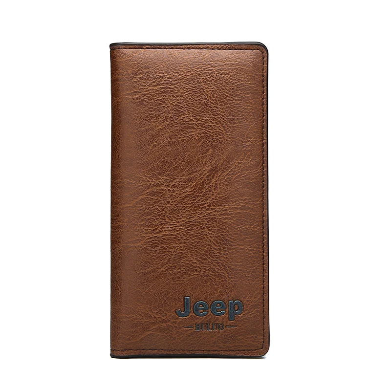 
Best selling cheap Classic Long customized casual style man slim wallets vintage PU purse can accept customized logo 