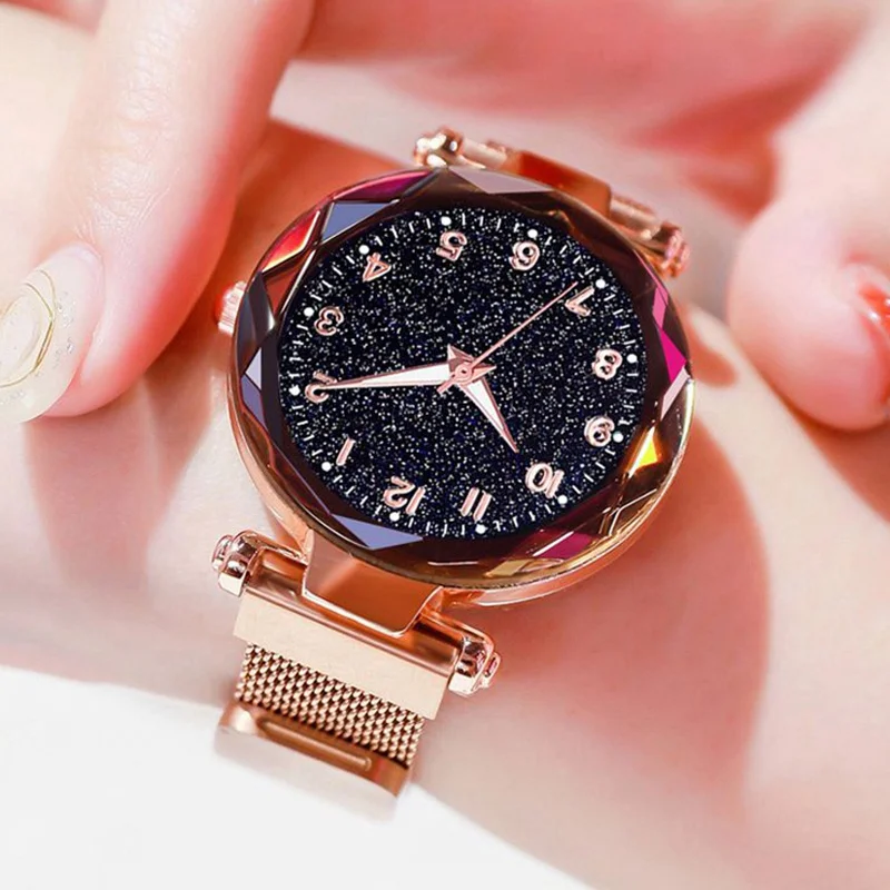 

2021 Luxury Women Watches Magnetic Starry Sky Female Clock Quartz Wristwatch Fashion Ladies Wrist Watch relogio feminino