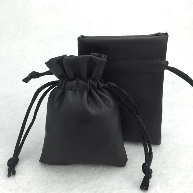 

Custom Logo Black Leather Sunglasses Pouch Bag Wholesale, Customized color(blue,white ,black ,yellow ,green )