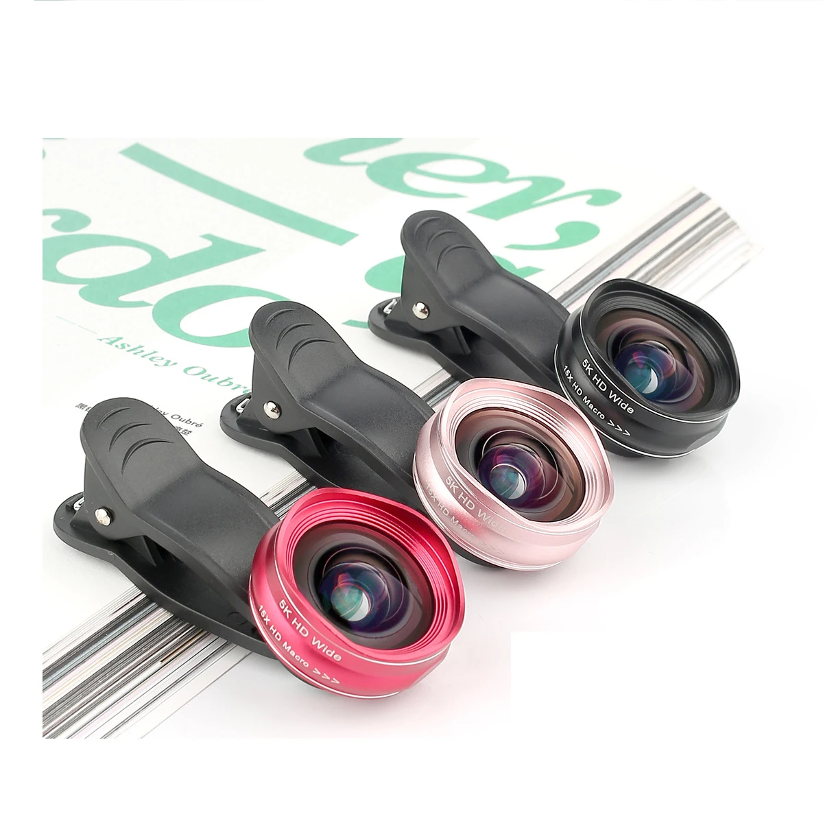 

Amazon Hot Sale 5K HD Wide Angle Lens 15X Mobile Macro Lens for Smart Phone Camera Beauty Eyelash Jewelry Insects Photography