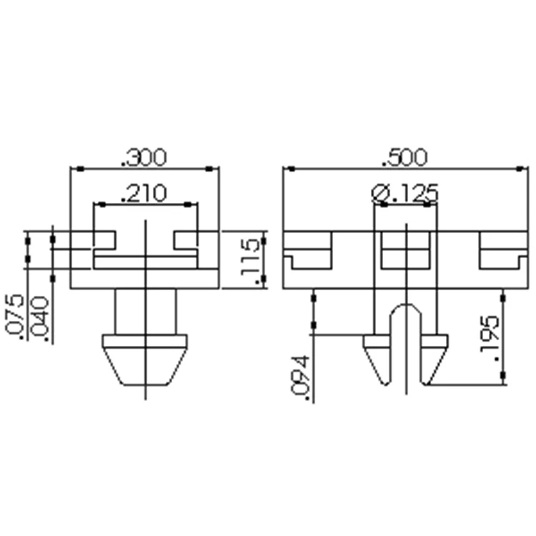 
Window Fittings Weather Strip Holder Plastic Holder Plastic Bracket 1958 