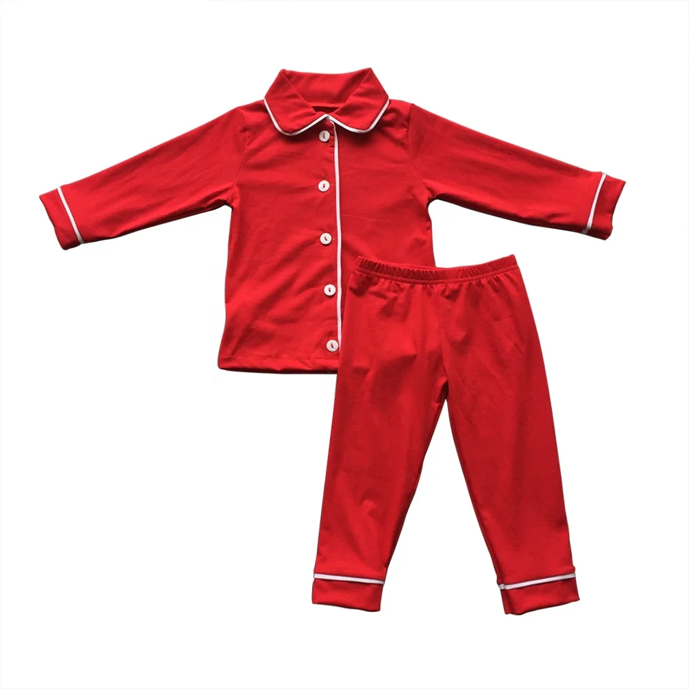 

High quality boutique sibling matching outfits baby boys red cotton pajamas children Christmas sleepwear kids pjs