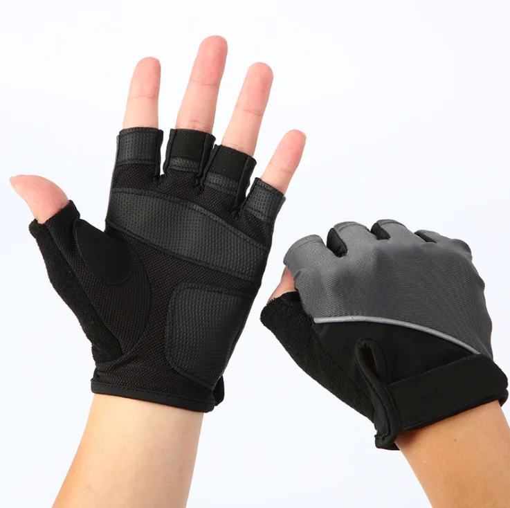 

Outdoor Exercise Custom Fingerless Mens Womens Shock Absorbing Bicycle Half Finger Gloves Bike Gloves