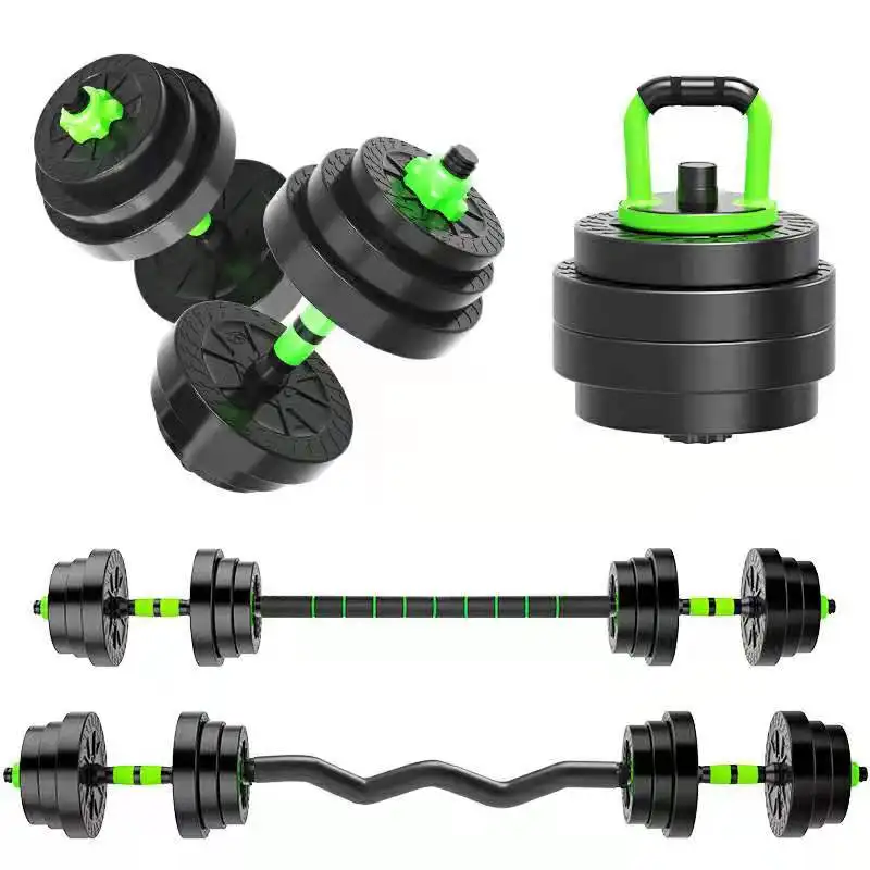 

Wholesale GYM Fitness Home Equipment Adjustable 20kg Dumbbell Kettlebell Barbell Set Adjustable Dumbbell Set 40Kg, Red/green/yellow