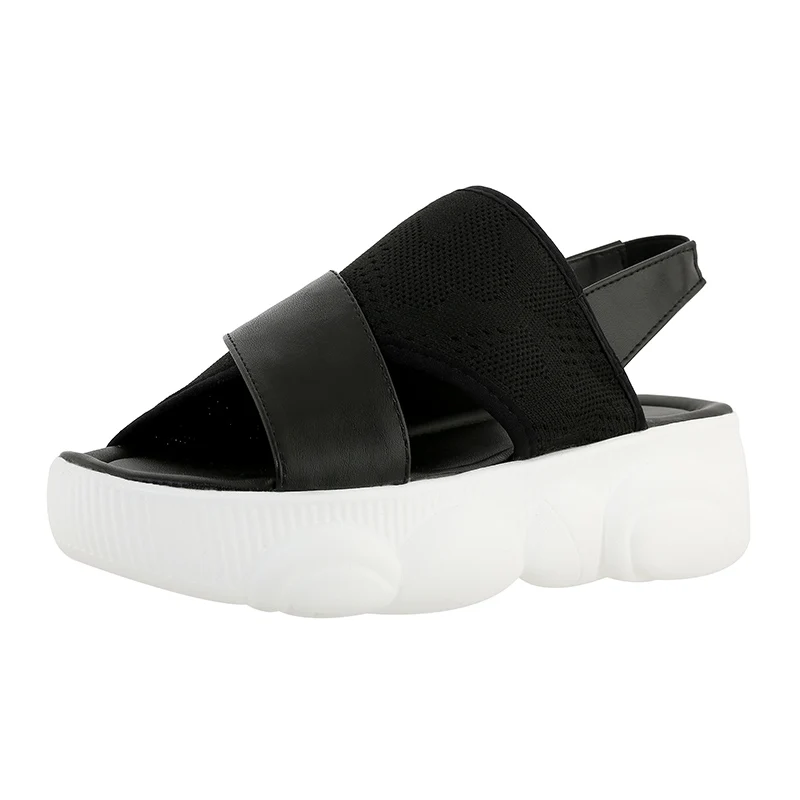 

New Round head Waterproof Platform Solid Color Leisure Ladies Sandals