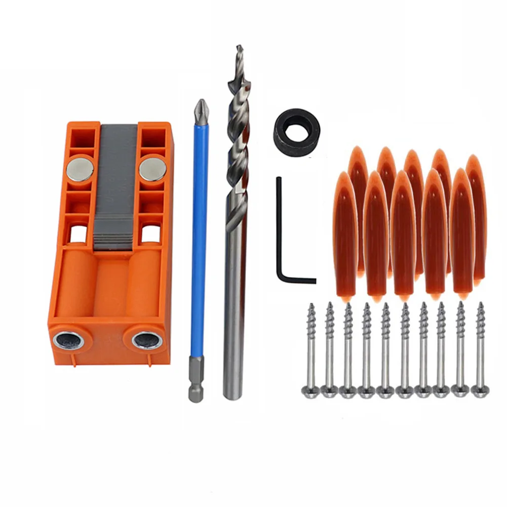 Woodworking Oblique Hole Locator Adjustable Punch ABS Plastic Tape Magnetic Punch Woodworking Tool