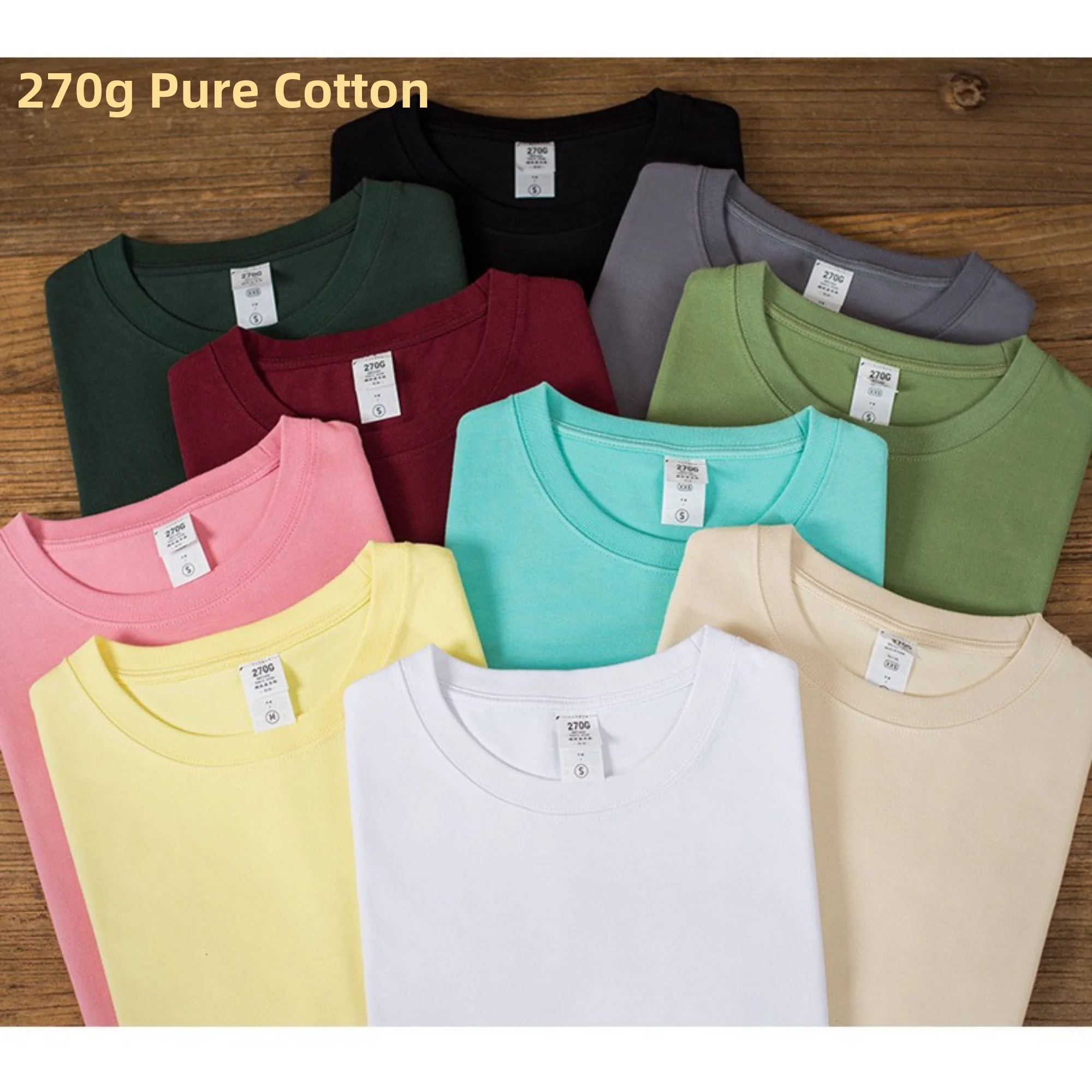 

Custom logo private label plain round o neck blank summer oversized loose clothing heavy 100% cotton men t shirt, Customized color