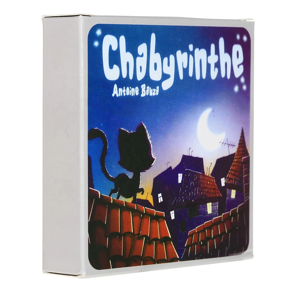 

Chabyrinthe Tarot Cards Fun Deck Table Board Games New Products full English version game Cute Kitten Cat Cards for Kids Gift, Customized color