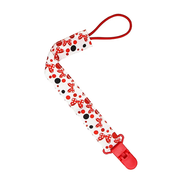 

Maunfactuer wholesale baby pacifier holder clip custom pacifier chain cute cartoon pacifier holder, Any paton colour code is avilable