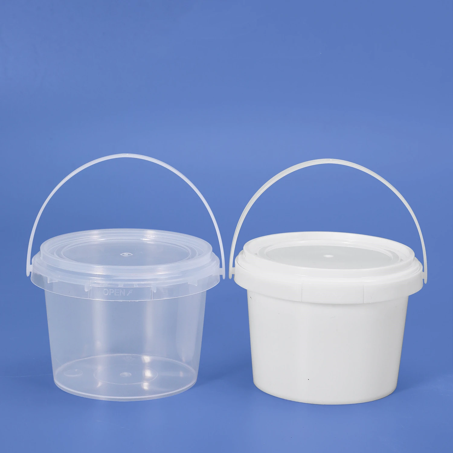 

4L Manufacturer Cheap Clear Plastic Round Custom Printed Butter Cream Bucket With Lid