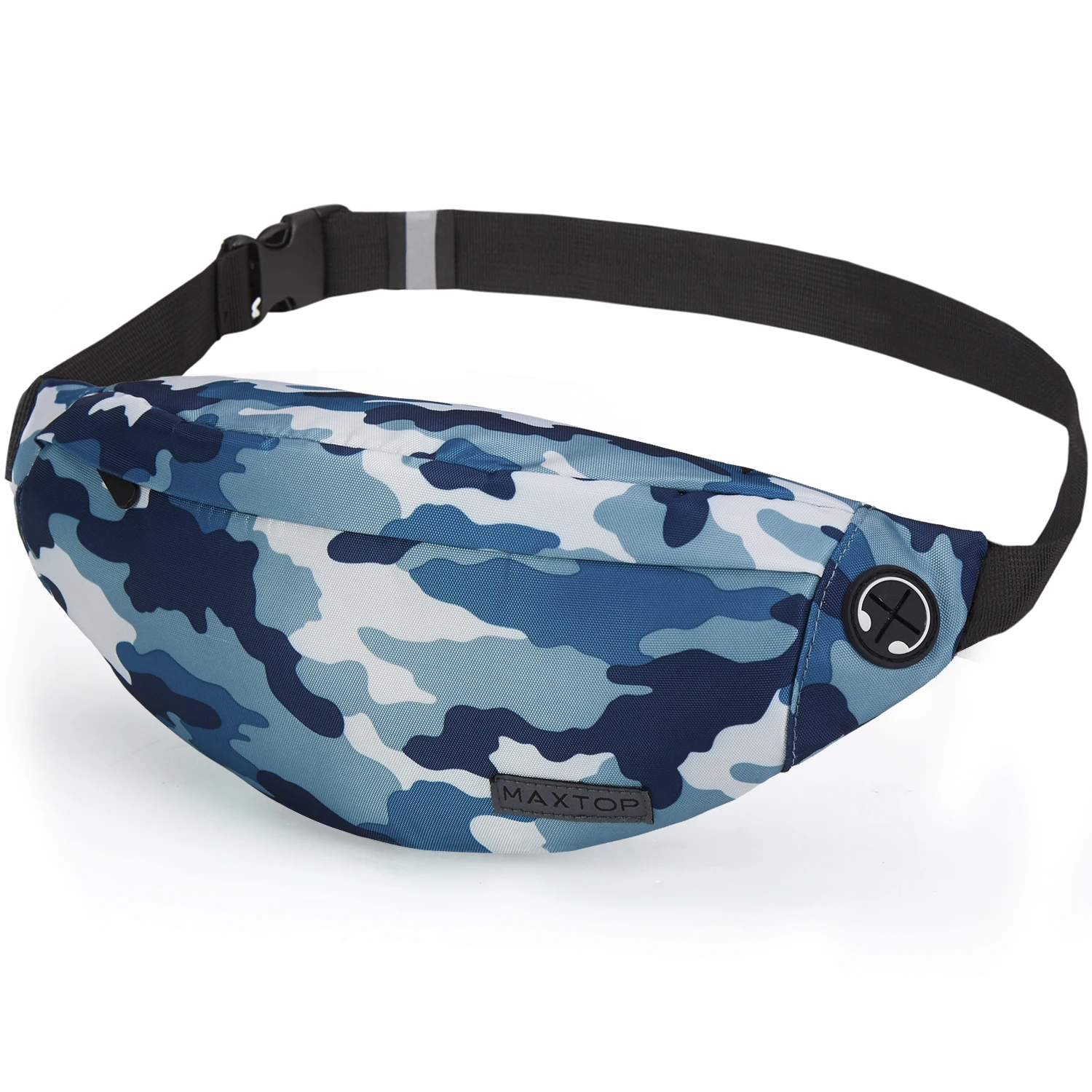 

2021 Hot Sale Most Popular Blue Camo Sports Fanny Pack Adjustable Belt Sling Crossbody For Running And Hiking Outdoor Bag