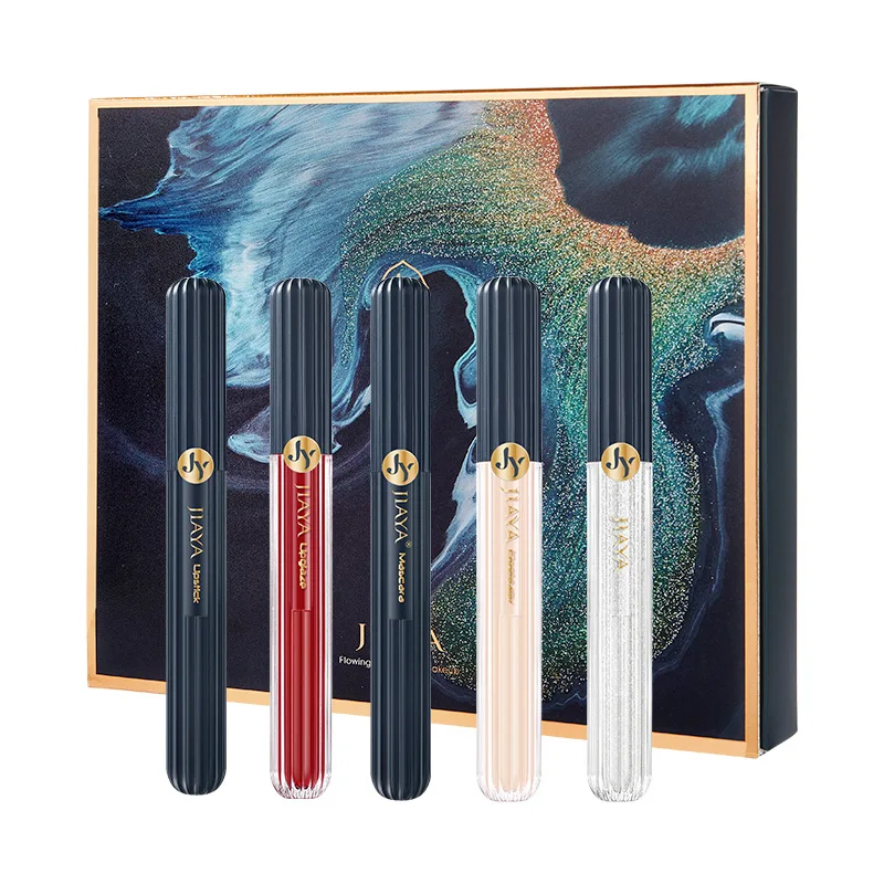 

Beauty Kit Gift Box Cosmetic Set with Concealer Lipstick Mascara Beauty Lip Glaze Groos Liquid High Light Pen Make-up, Same with link