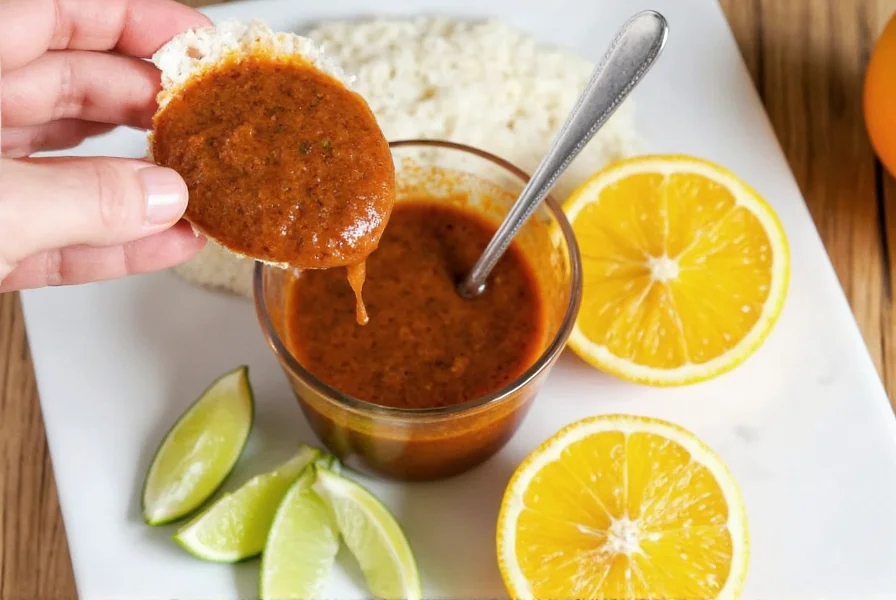 Bowl of freshly made Cuban Mojo Sauce