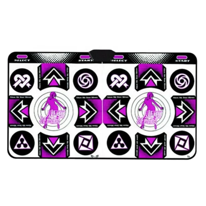 

Fashion Yoga Dance Mat Double Players Tv Computer Interface Home Game Slimming Dancer Blanket Mat Pad With Two Gamepads