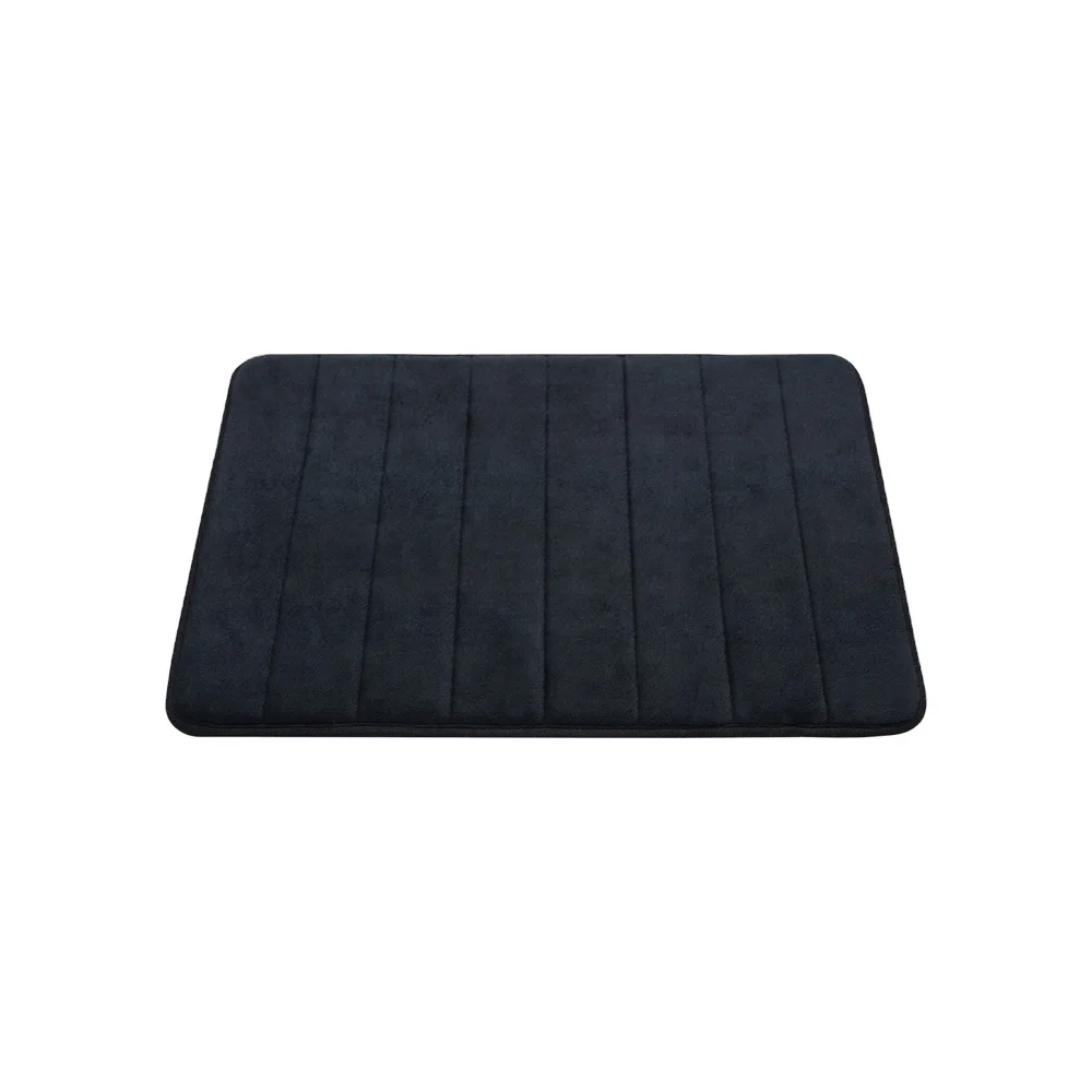 

bathroom rug elegant memory foam toilet shower mat, Black