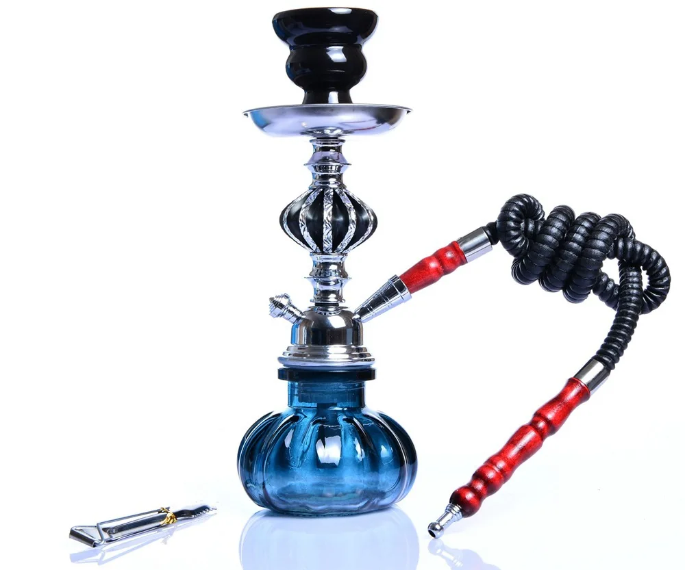 

High Quality Fashion Portable Travel glass Smoking 2hole Arab Sheesha Shisha Hookah