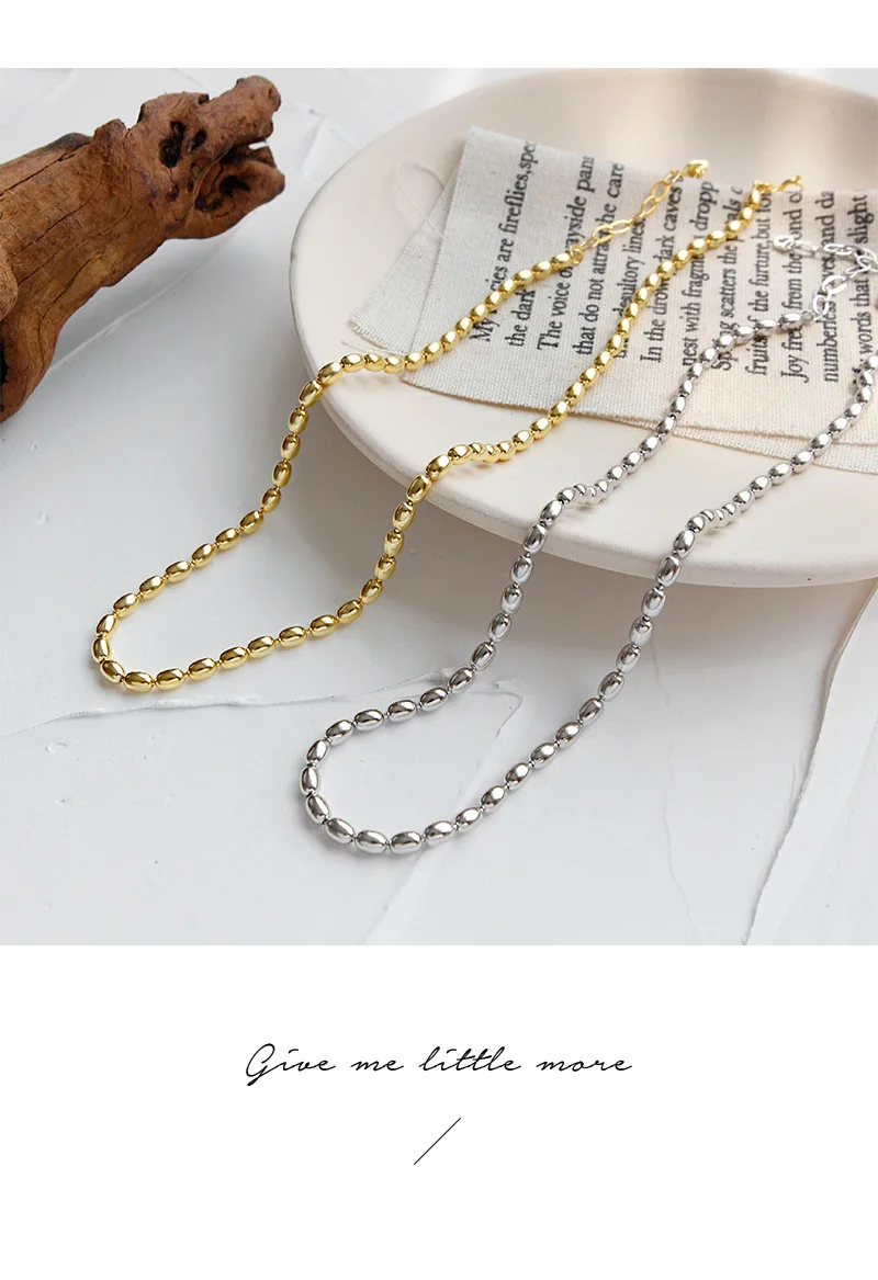 Oval Beaded Lady Sterling Silver Bead Initial Women Jewelry Chock