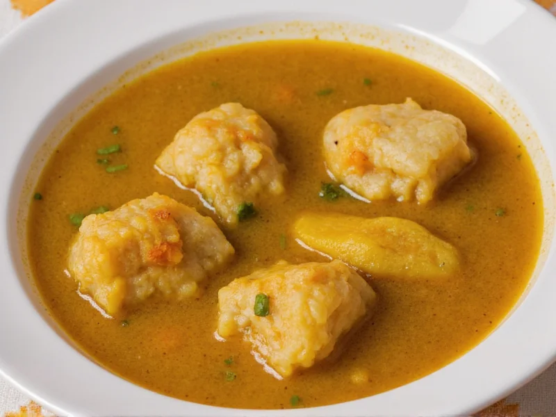 Egusi-Suppe mit Fufu Kugeln