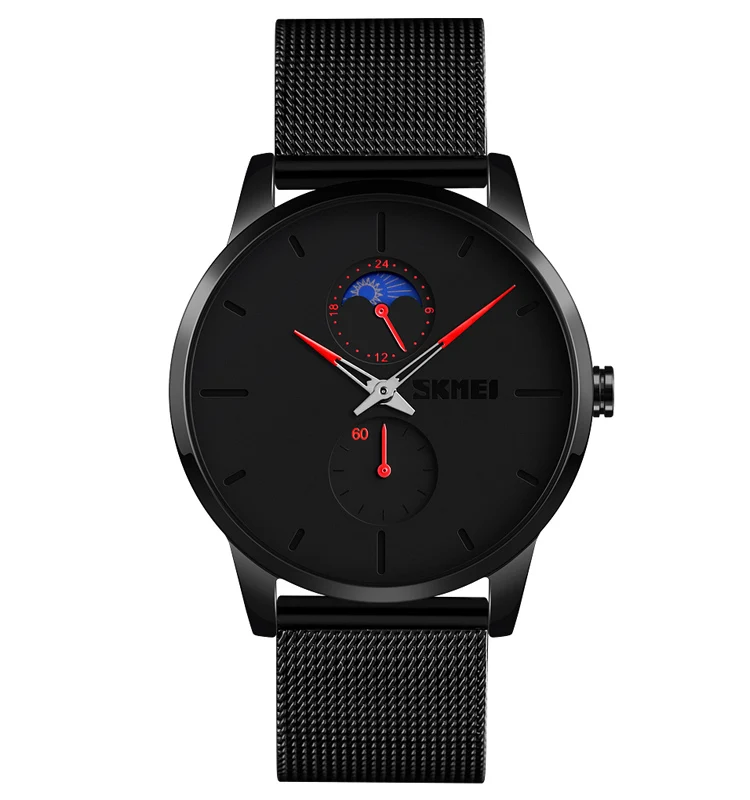 

2020 New SKMEI 9208 custom logo mesh stainless steel waterproof quartz uhren men watch luxury jam tangan pria