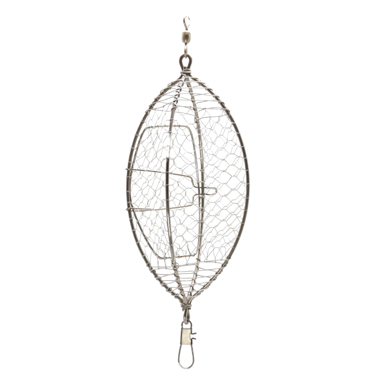 

New Sea Stainless steel Wire Fishing Lure Cage Trolling Fishing Tackle Bait Basket, Silver