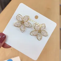 

SH083 2020 New Retro crystal flower earrings for women