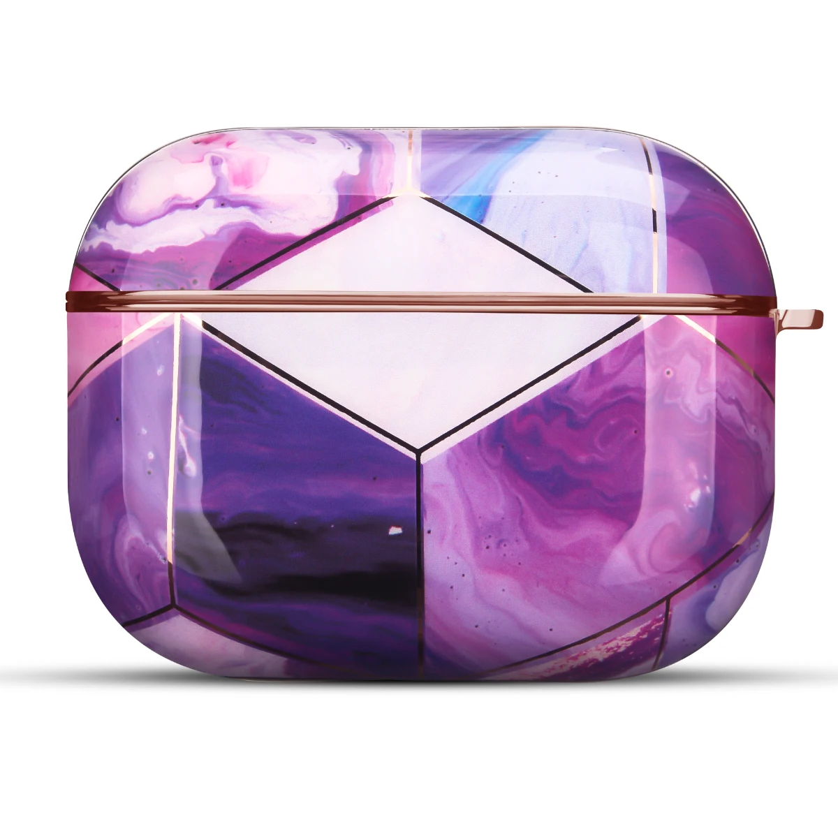 

Blue Purple Gradient Chrome Marble Case for airPods Pro,Hard Protective Case Cover for Apple AirPod Pro, 15 colors optional