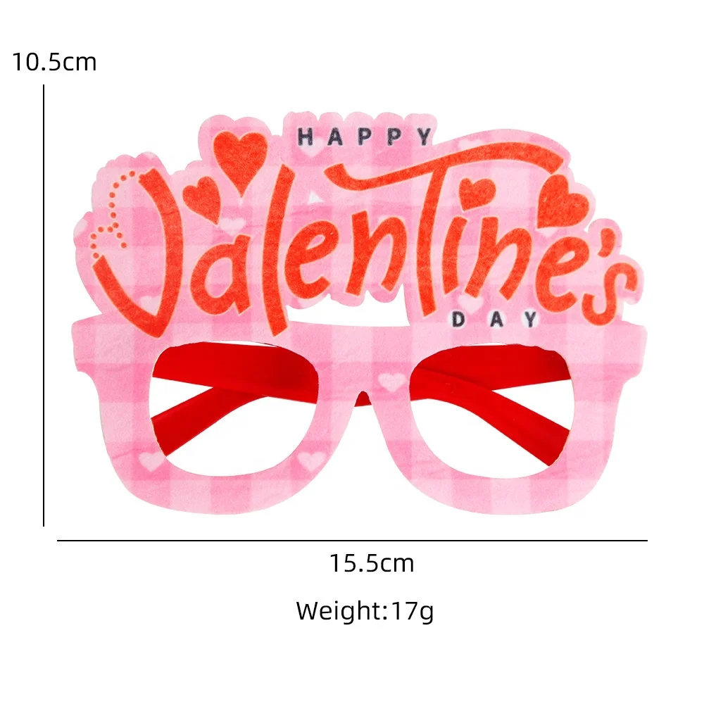 

DAMAI Wholesale Valentines'Day Party Celebration Glasses Heart With Love You Gold Star Romantic Red Glasses