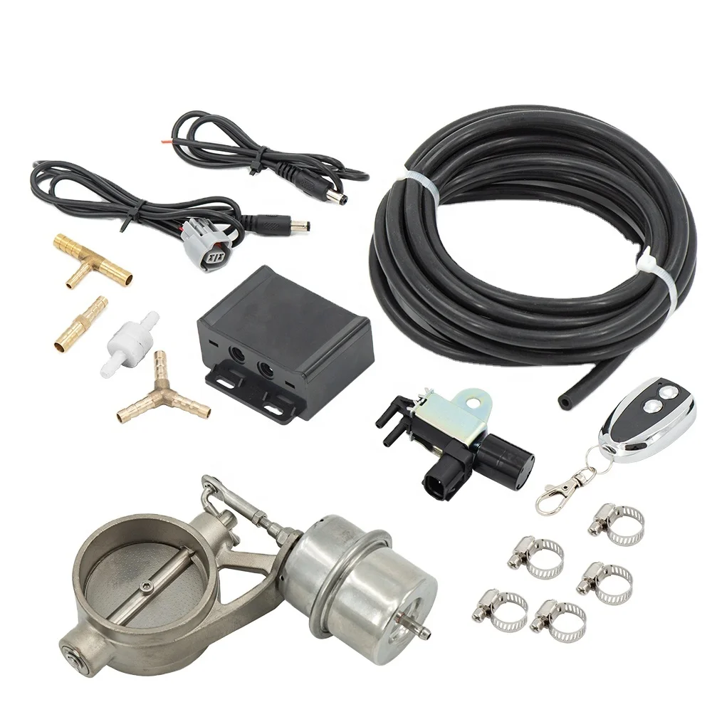 

Universal 2/2.36/2.5/2.75/3 inch Exhaust Cutout Vacuum Pump Vacuum Valve Control Unit with Exhaust Vacuum Control Kit Remote