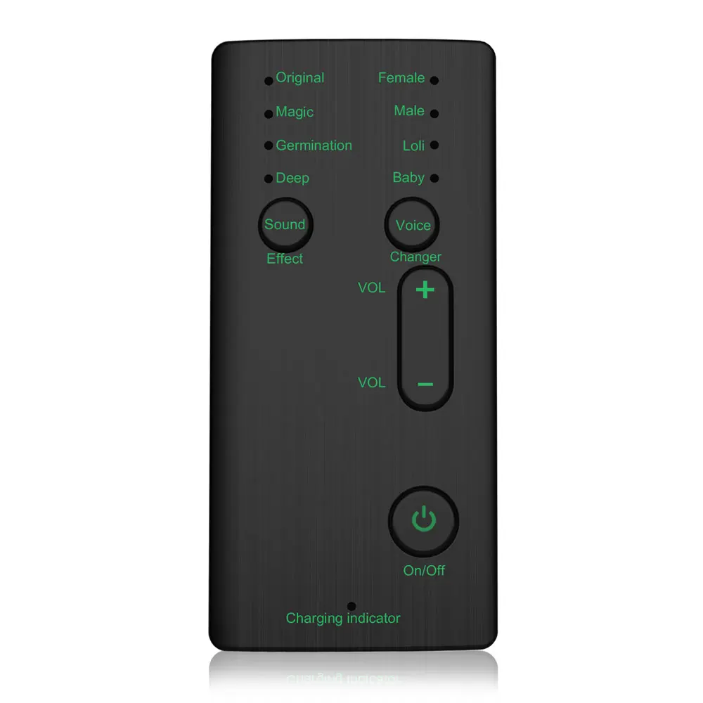 

Mini Portable Sound Effects Machine Voice Changer Device Audio Card Sound Changer, Black